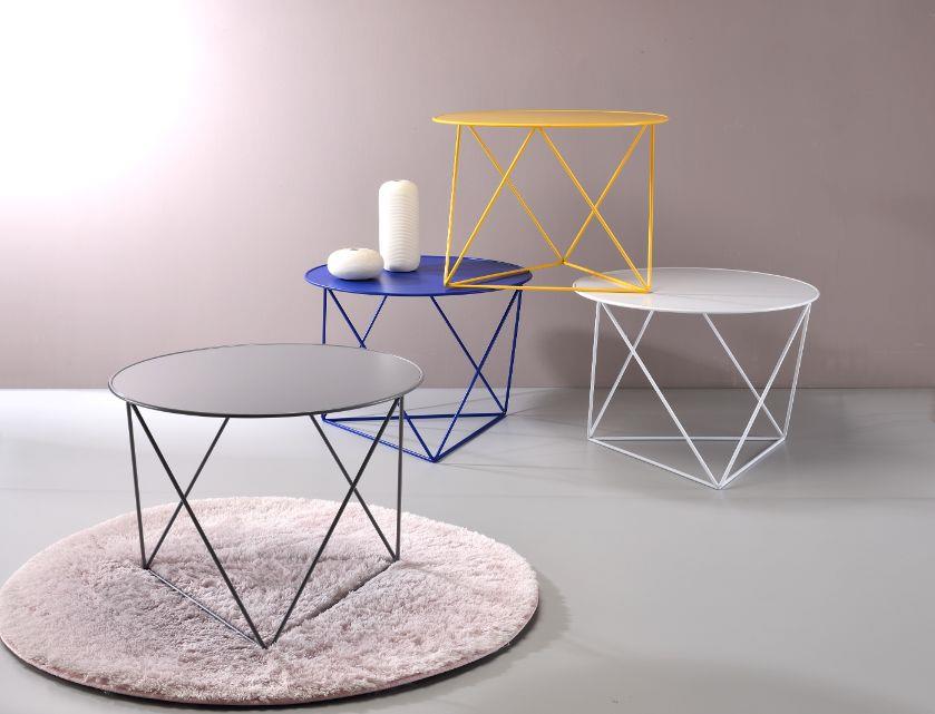 Ultimate round accent table by Epidia with elegant design -  Gray