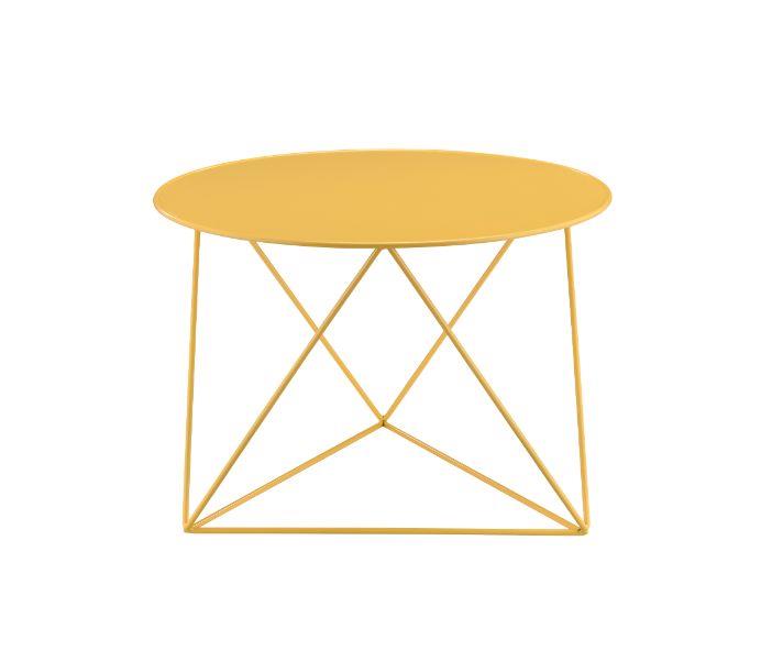 Timeless round top table by Epidia for any space -  Yellow