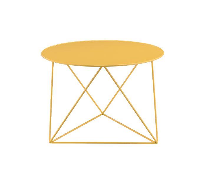 Timeless round top table by Epidia for any space -  Yellow