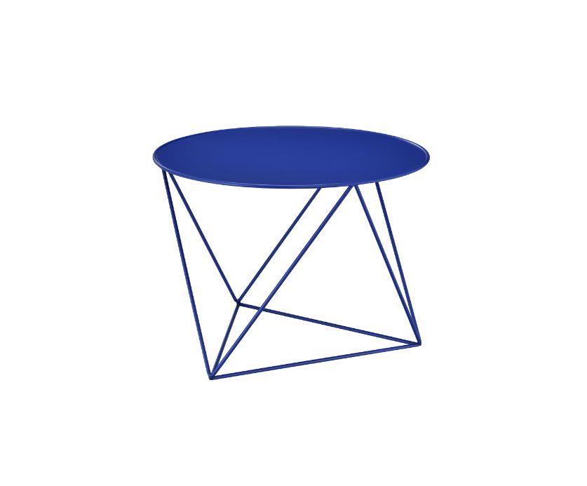 Elegant Epidia accent table with a circular design -  Blue