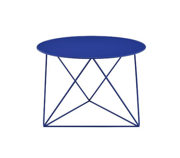 Epidia Accent Table with Round Table Top  -  Blue