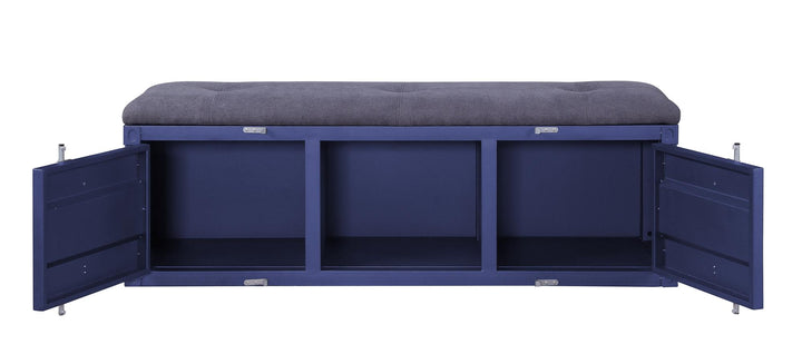Cargo metal bench with 2 metal doors - Blue