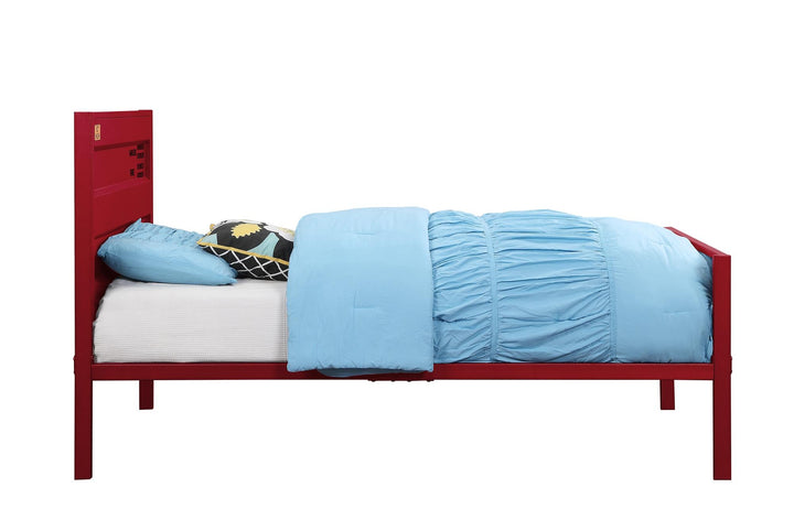 industrial look cargo metal bed - Red - Full