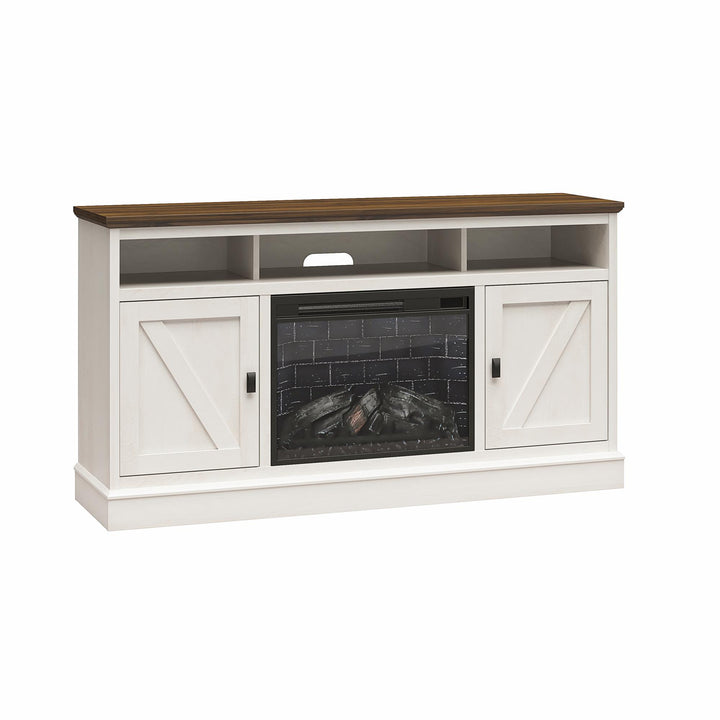 Ashton Lane Electric Fireplace TV Stand with Remote for TVs up to 65'' - Magnolia Oak