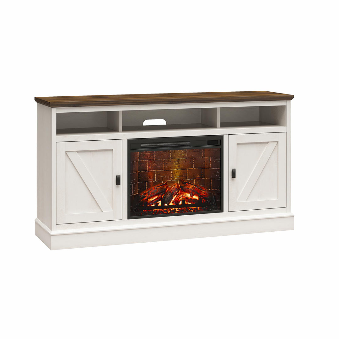 Ashton Lane Electric Fireplace TV Stand with Remote for TVs up to 65'' - Magnolia Oak