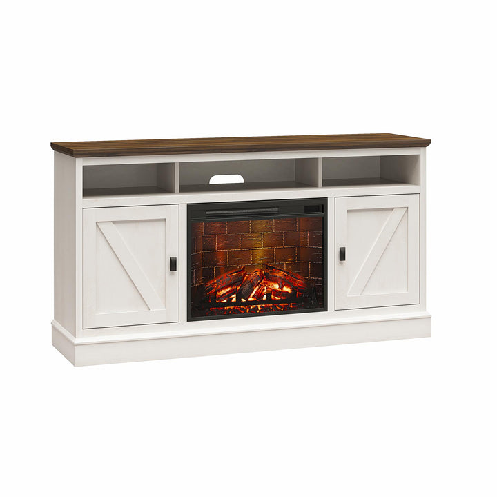 Ashton Lane Electric Fireplace TV Stand with Remote for TVs up to 65'' - Magnolia Oak