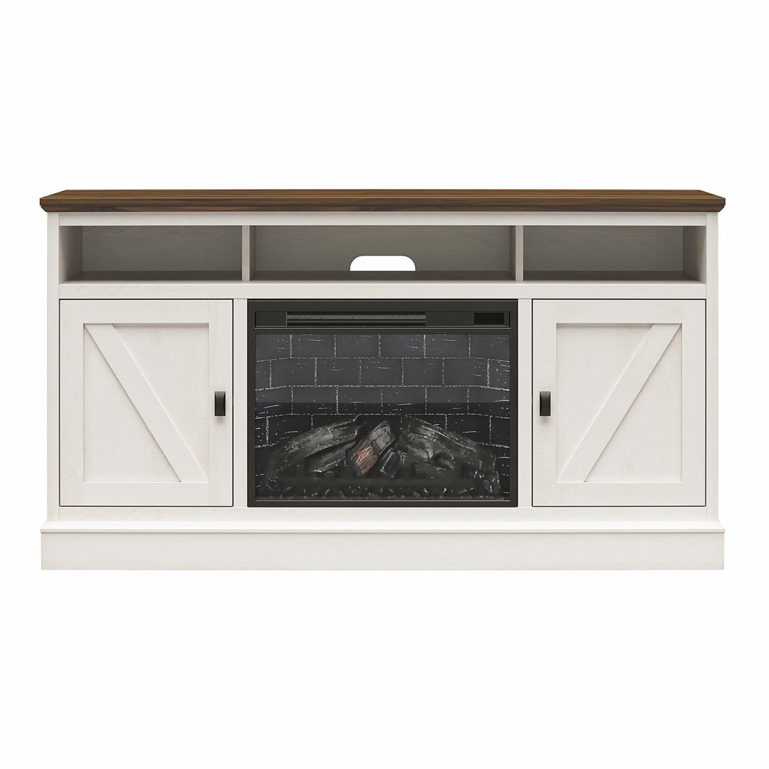 Ashton Lane Electric Fireplace TV Stand with Remote for TVs up to 65'' - Magnolia Oak