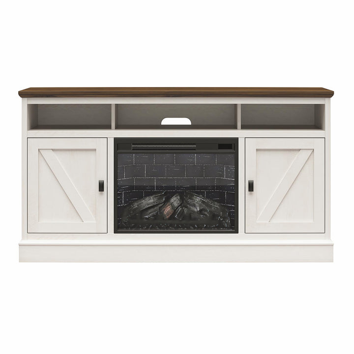 Ashton Lane Electric Fireplace TV Stand with Remote for TVs up to 65'' - Magnolia Oak
