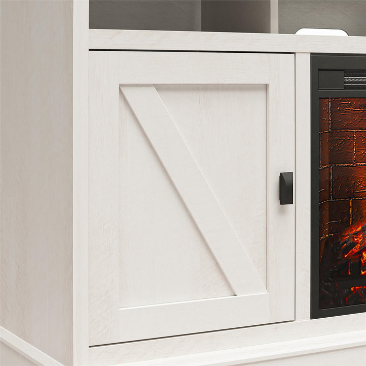 Ashton Lane Electric Fireplace TV Stand with Remote for TVs up to 65'' - Magnolia Oak