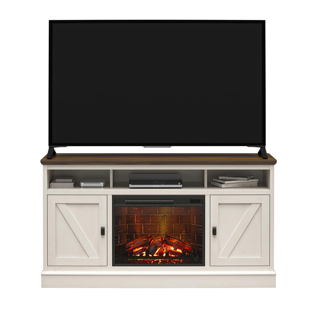 Ashton Lane Electric Fireplace TV Stand with Remote for TVs up to 65'' - Magnolia Oak