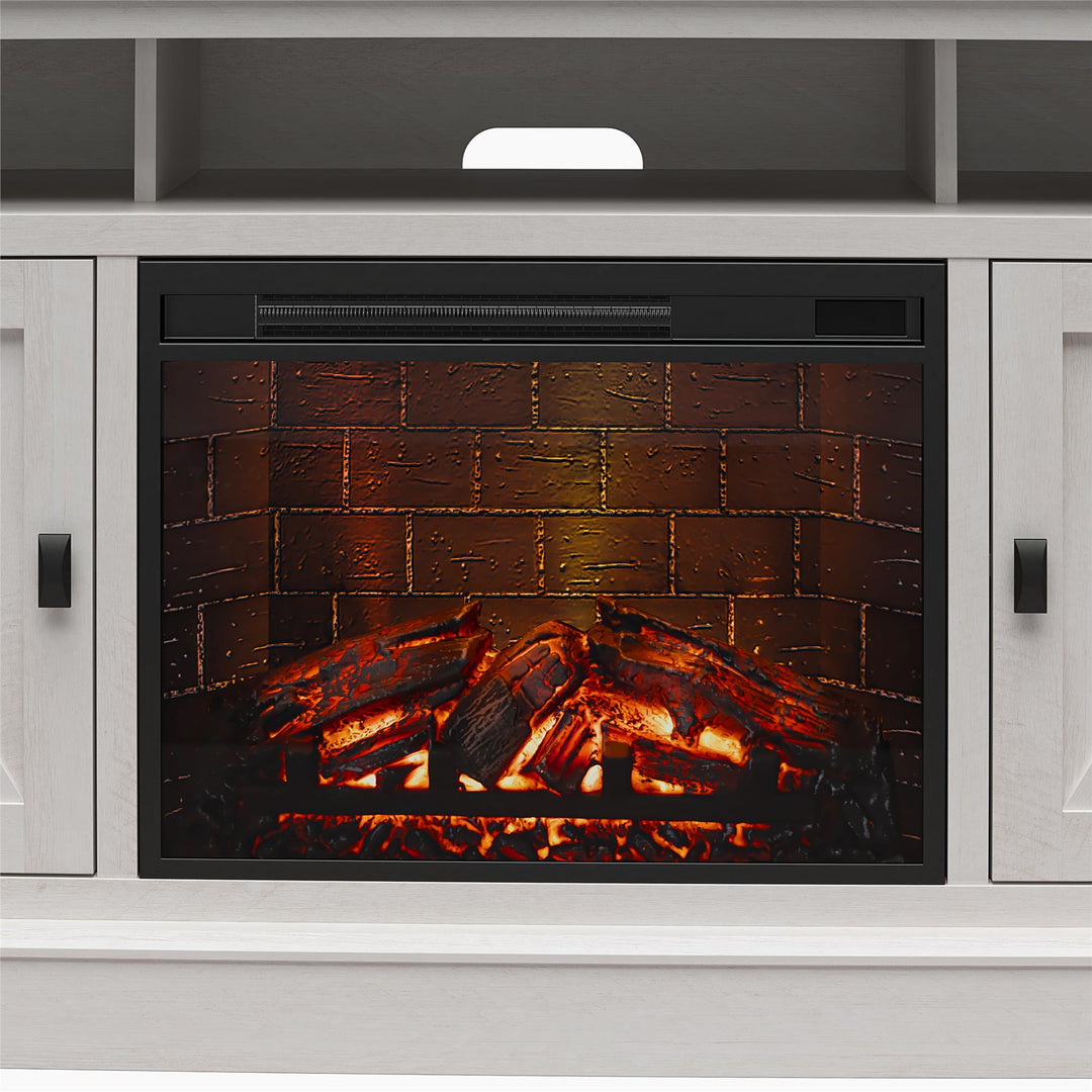 Ashton Lane Electric Fireplace TV Stand with Remote for TVs up to 65'' - Magnolia Oak