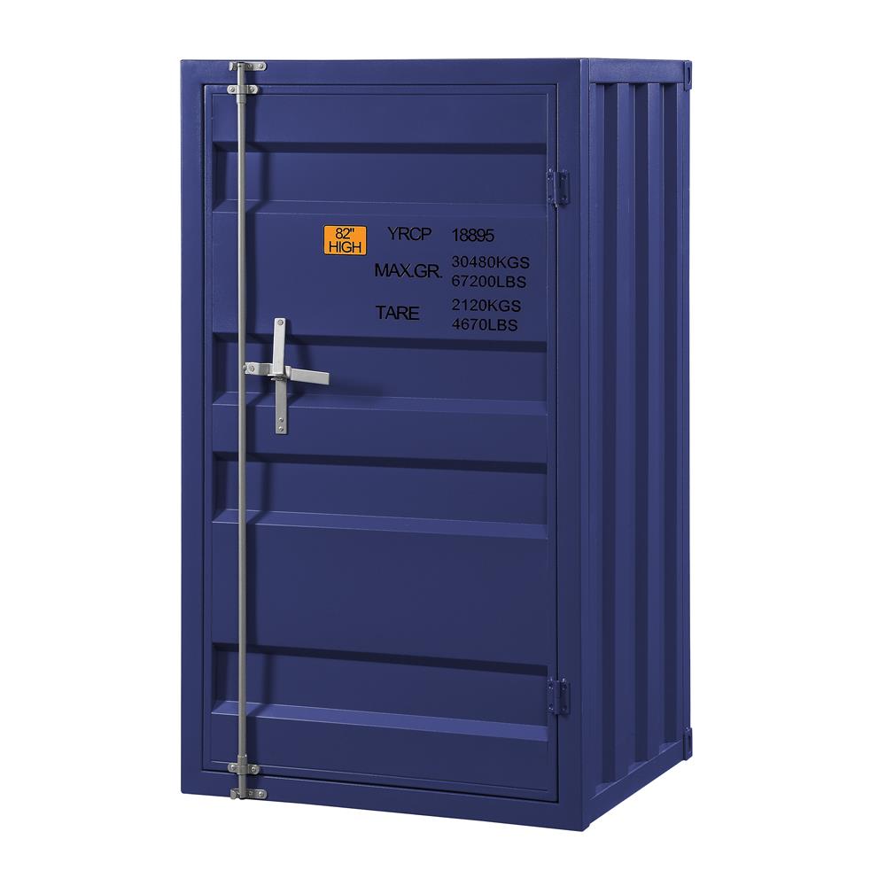 Rectangular cargo metal chest with 5 storage - Blue
