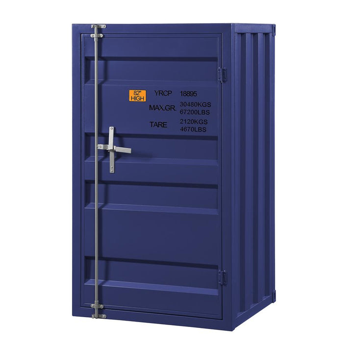 Rectangular cargo metal chest with 5 storage - Blue