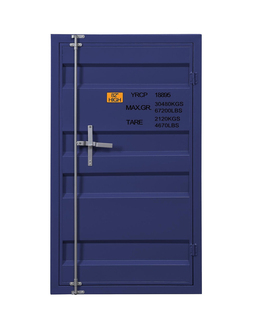 Cargo Metal Chest with 5 Storage Compartments and 4 Metal Shelves - Blue