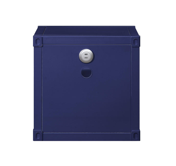Stylish metal frame nightstand for livingroom - Blue