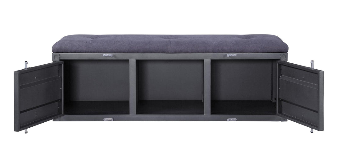 Cargo Bench with storage - Antique Gunmetal
