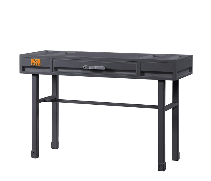 Metal Frame Vanity desk with storage drawer  - Antique Gunmetal