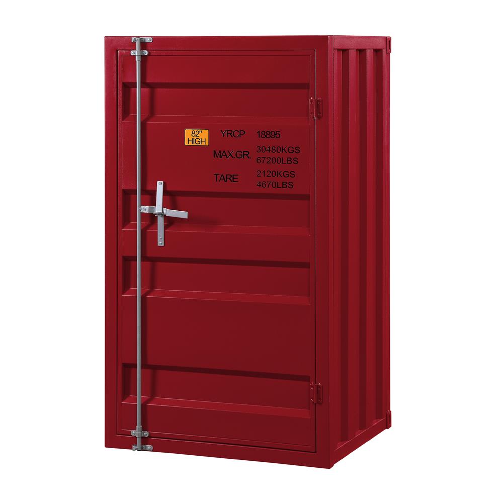 Rectangular cargo metal chest with 5 storage - Red