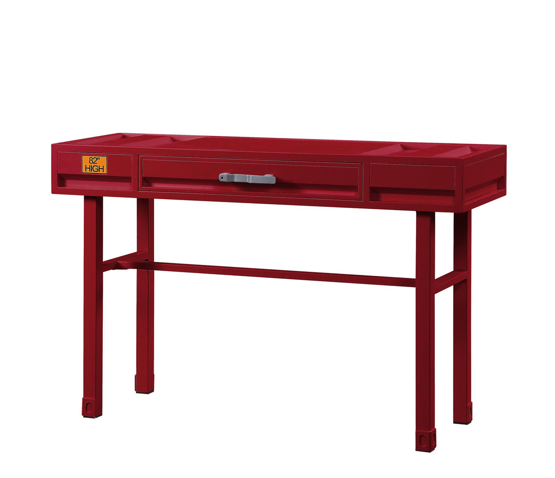 Stylish vanity desk with drawer  - Red