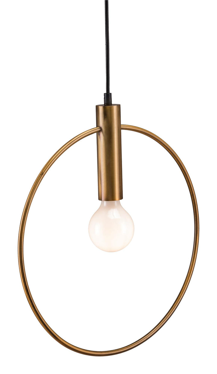 Modern Ceiling Lamp with round gold plated steel frame - Brass