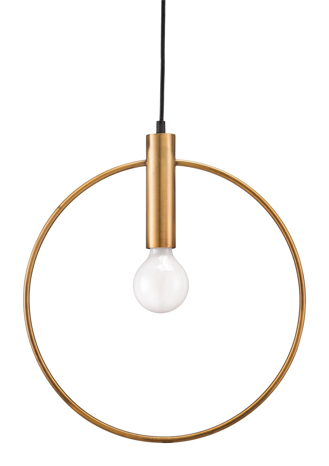 Stylish Ceiling Lamp with round gold plated steel frame - Brass
