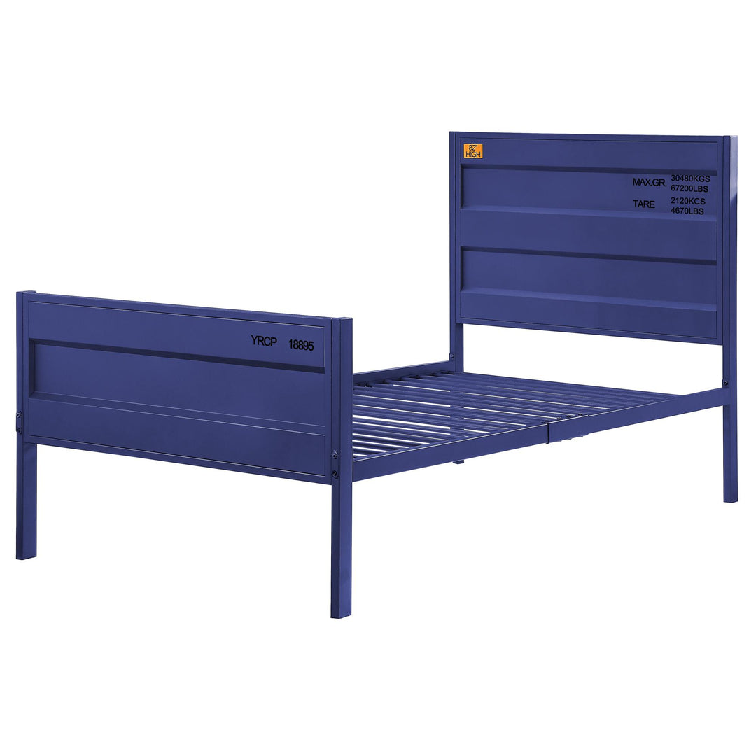 industrial look cargo metal bed - Blue - Twin