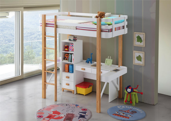 Kids Desk with 2 Storage Drawers - White