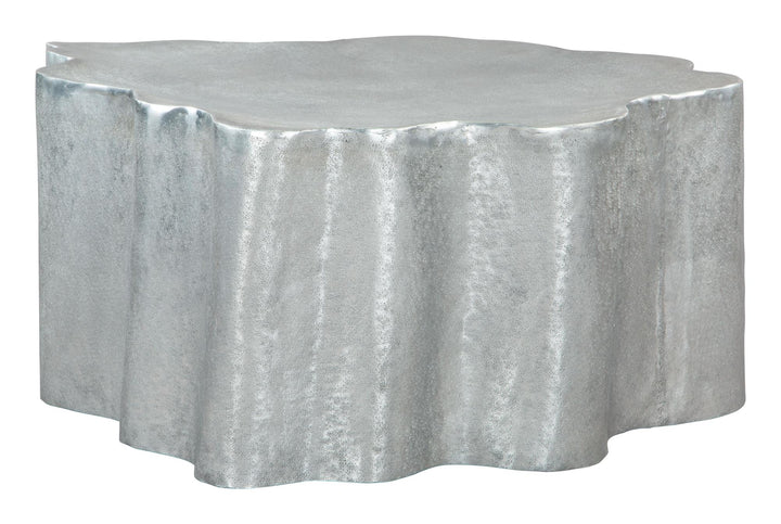 Marla Modern Aluminum Coffee Table  - Silver