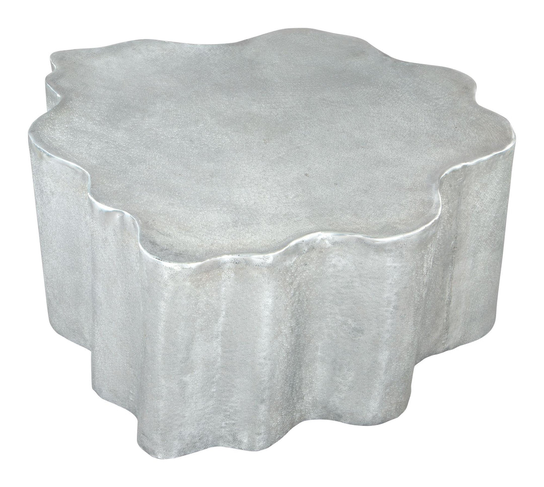 Marla Modern Aluminum Coffee Table  - Silver