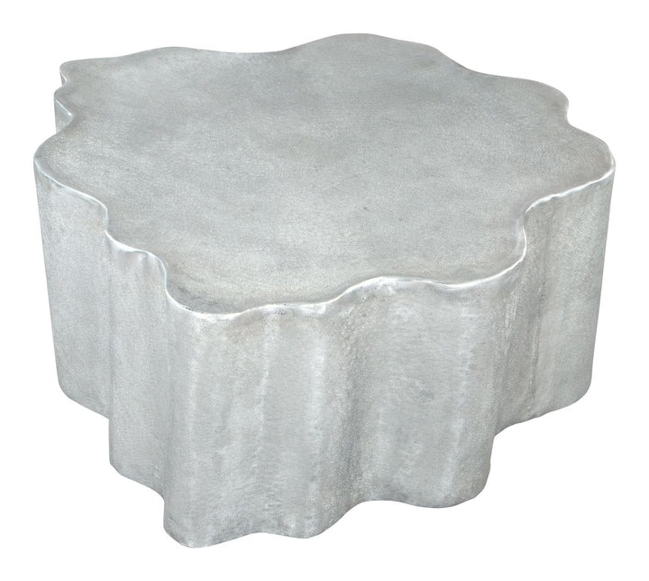 Marla Modern Aluminum Coffee Table  - Silver