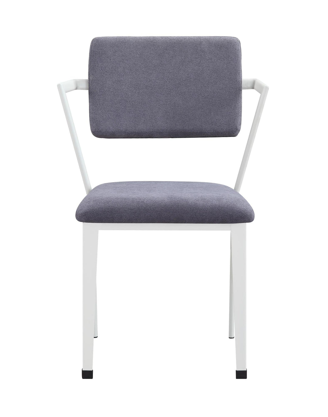 Cargo Metal Office Chair with Padded Seat and Open Back Design - White