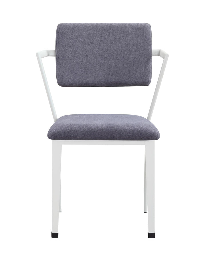 Cargo Metal Office Chair with Padded Seat and Open Back Design - White