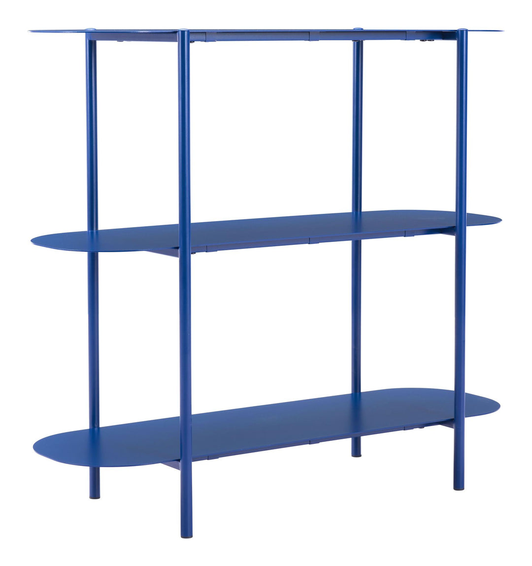 3 tier Oval Console Table for bedroom - Blue