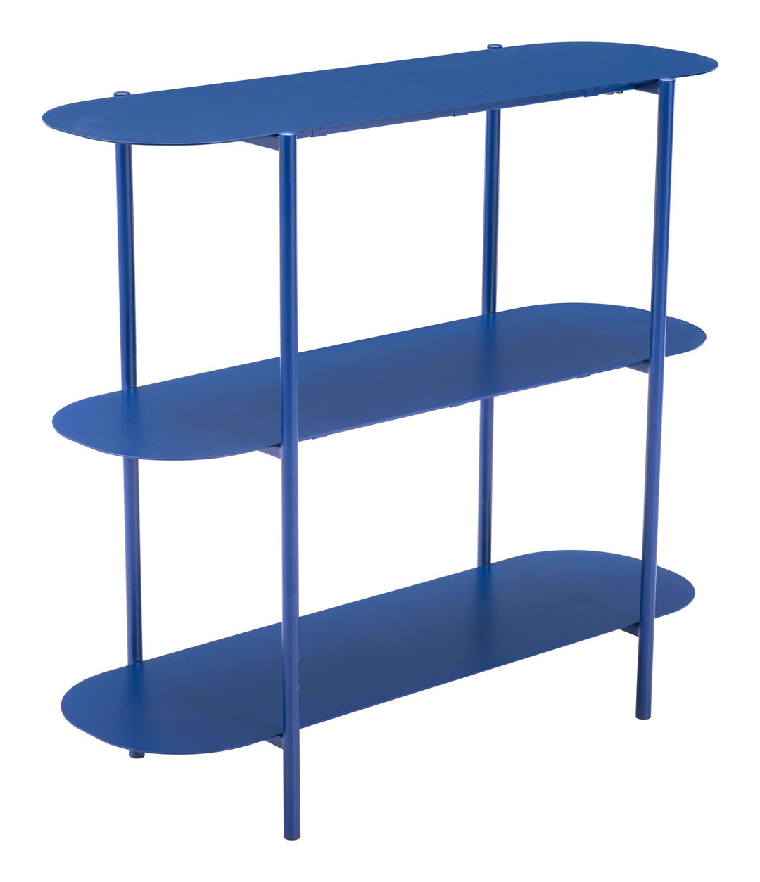 3 tier Oval Console Table - Blue