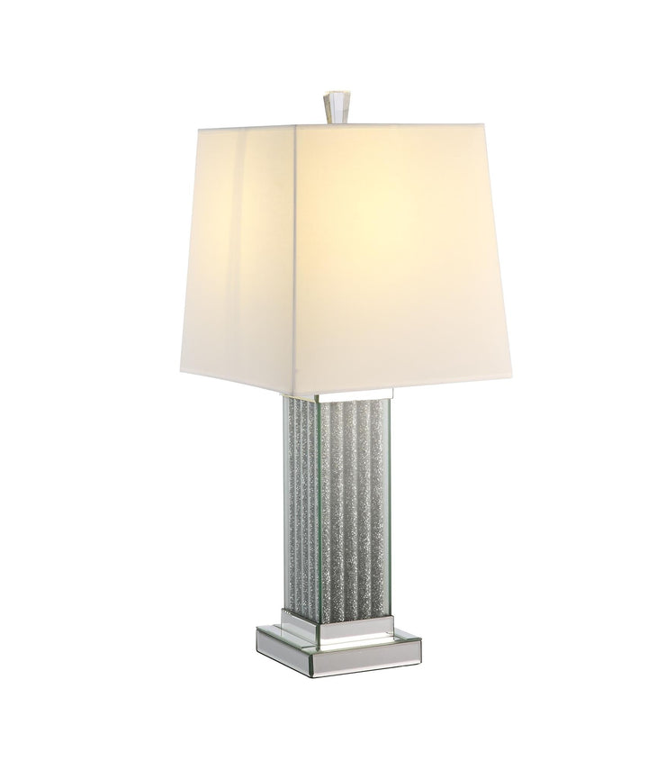 Faux diamond inlay table Lamp - Chrome