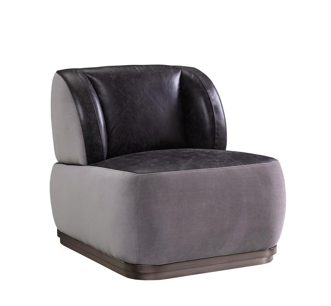 Velvet and leather fusion seating Decapree -  N/A