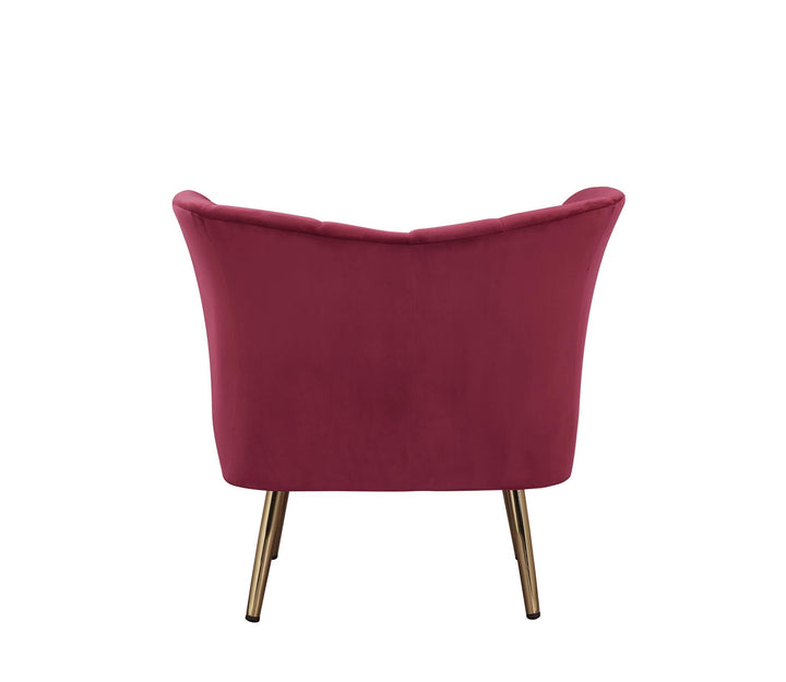 Modern accent chair with arms - Burgundy