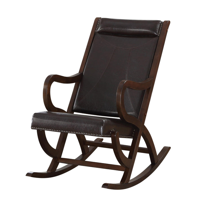 Triton Rocking Chair with Nailhead Trim - Espresso
