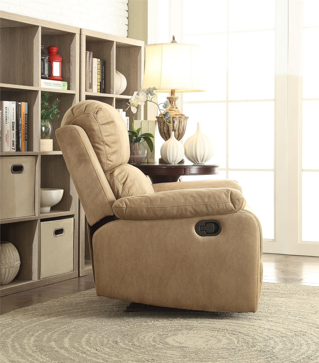 vintage finish motion recliner  - Light Brown