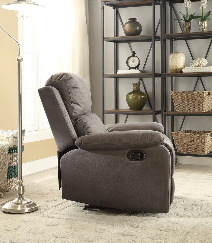vintage finish motion recliner chair  - Charcoal