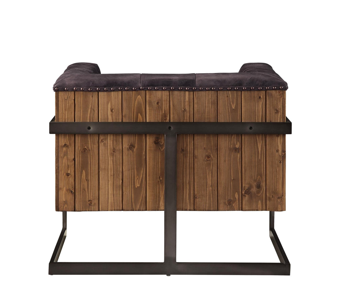 tight back & seat cushions Leather Accent Chair - American Ebony