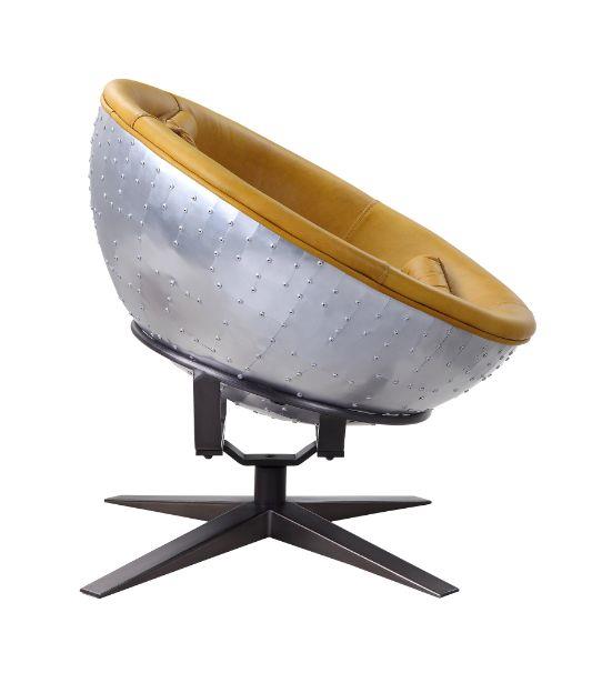 Futurist Design Accent Chair with a Retro - Yellow