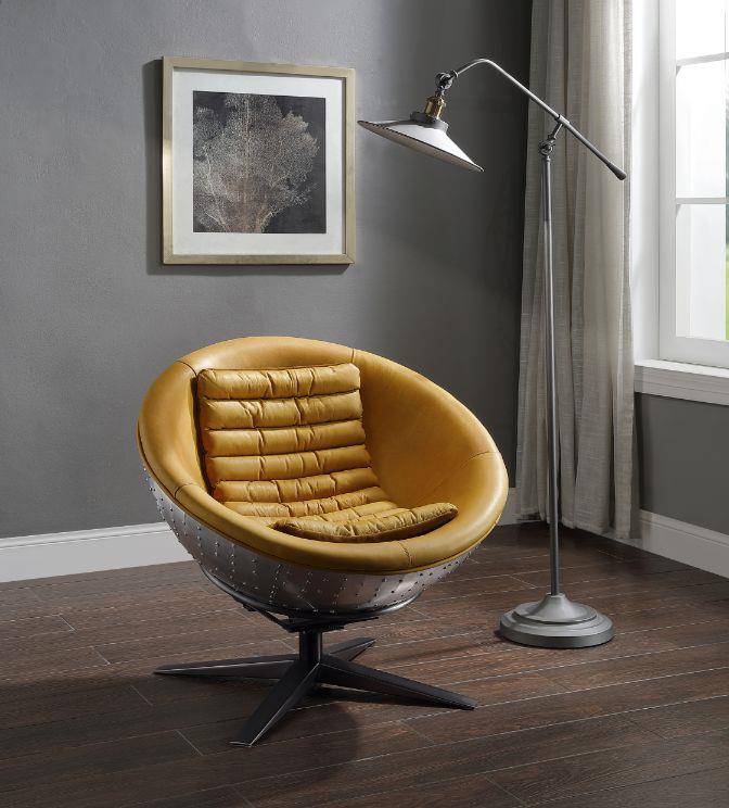 Accent Chair with a Retro - Yellow