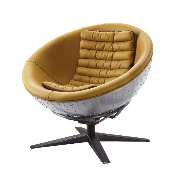 Futurist Design Armless Lounge Chair - Yellow
