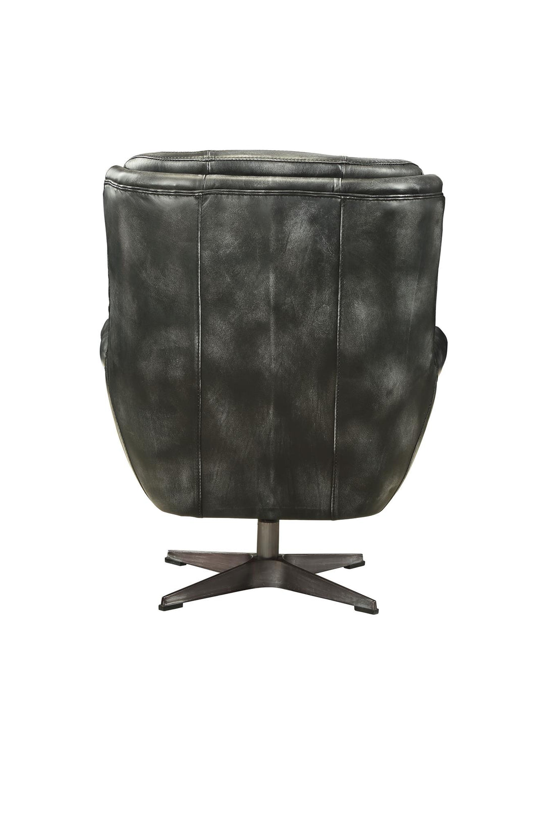 Swivel Accent Chair with high backrest - Black