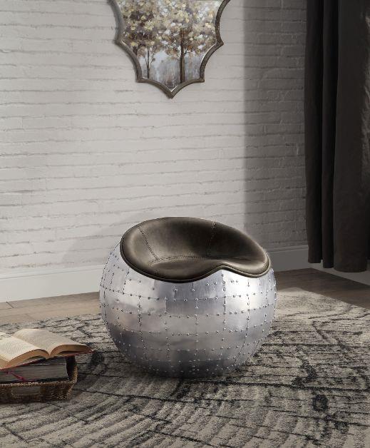 Round Lounge Ottoman - Espresso