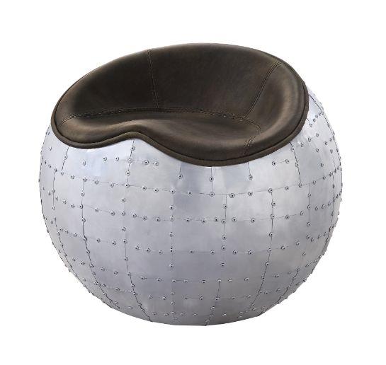 top grain leather ottoman - Espresso