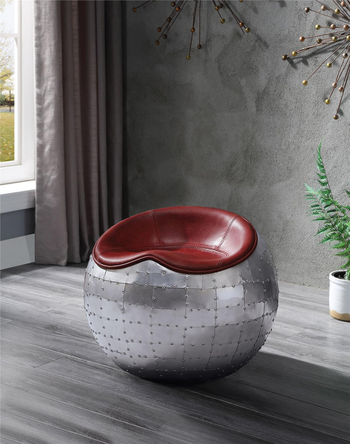 Saddle Style seat ottoman - Red