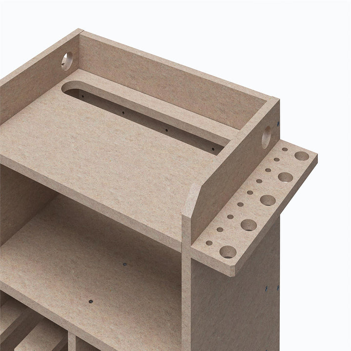 Benford 48" Extra Large Vertical Wall Mount Tool Organizer - Raw Board