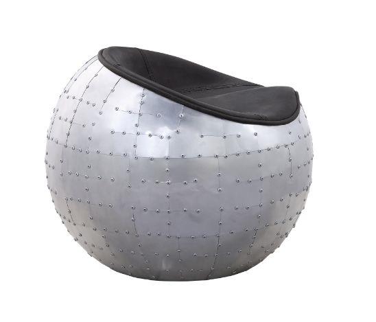 top grain leather ottoman - American Ebony
